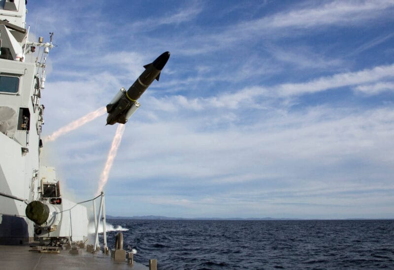 Korvett GÄVLE skjuter en RB15M MKII under en förtroendeskjutning hösten 2008 Foto: Saab