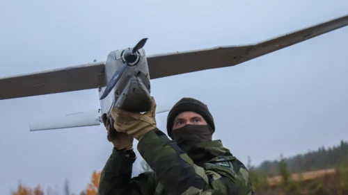 UAV 05 - AeroVironment RQ-20 Puma UAV under övning Nordic Strike 22, Vidsel 2022-09-26. Foto: Spc. Devin Klecan / US Army