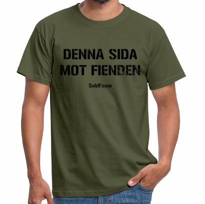 Militärgrön T-shirt - Denna Sida Mot Fienden